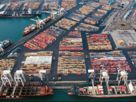Arial view of the port of south africa