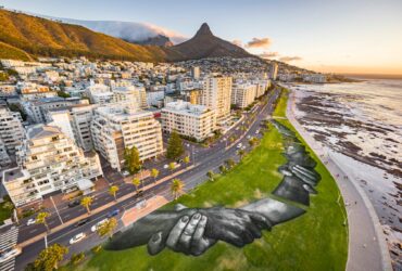 Ariel view of the city of capetown