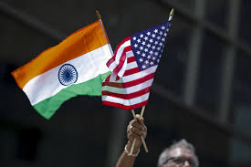 Image of the flags of India and USA