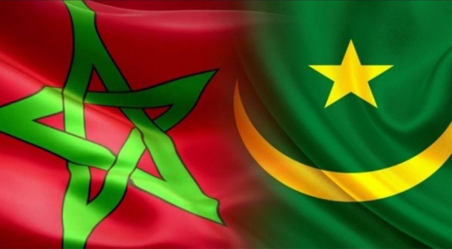 image des drapeaux du Maroc et de la Mauritanie