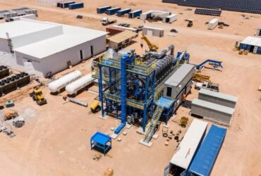 Vue aerienne du projet de HyIron de l'hydrogène vert en namibie