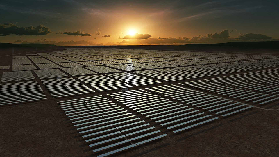 Image representative de ferme solaire pour demontrer la capacité solaire en afrique