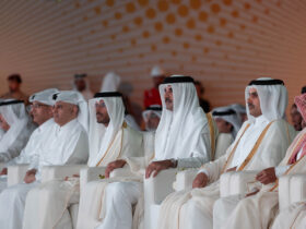 Image de la cérémonie d'inauguration à Qatar de deux centrale solaire