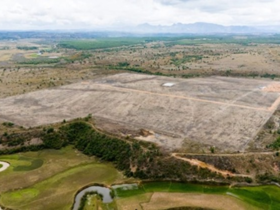 Vue arienne du site de la future centrale solaire pour Madagascar solaire