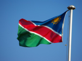 drapeau de la namibie pour l'appel d'offre solar6x20