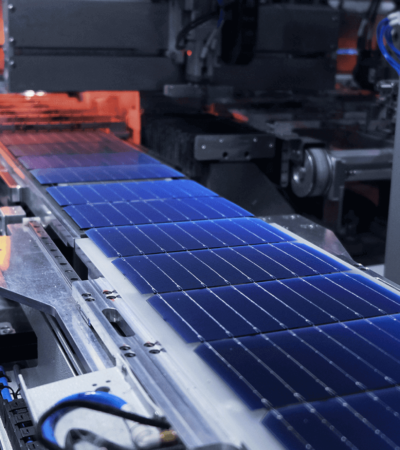 image representative e fabrication de panneaux solaires