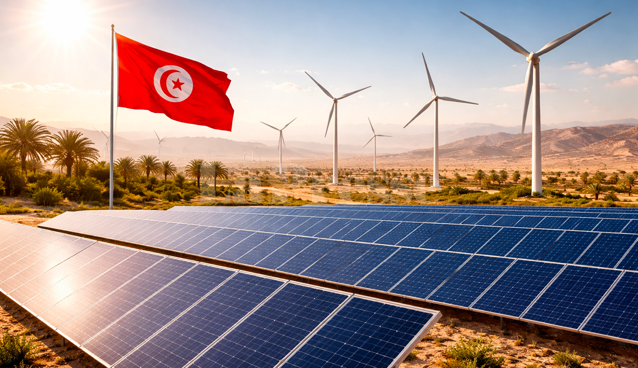 image représentative des 2 300 MW éolien et solaire validées pour la tunisie