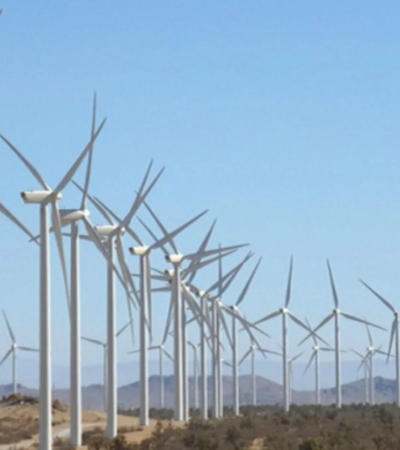 représentation du 1 100 MW d'éolien
